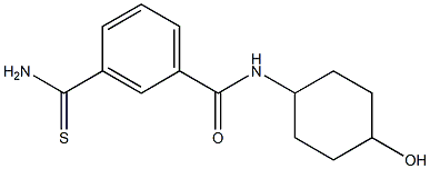 3-(aminocarbonothioyl)-N-(4-hydroxycyclohexyl)benzamide 结构式