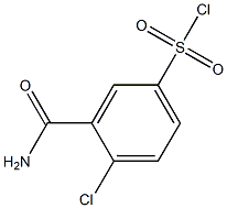 3-(aminocarbonyl)-4-chlorobenzenesulfonyl chloride 结构式