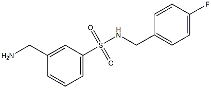 3-(aminomethyl)-N-(4-fluorobenzyl)benzenesulfonamide 结构式