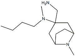 3-(aminomethyl)-N-butyl-N,8-dimethyl-8-azabicyclo[3.2.1]octan-3-amine 结构式
