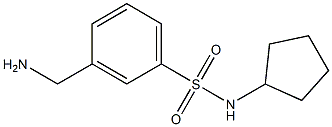 3-(aminomethyl)-N-cyclopentylbenzenesulfonamide 结构式