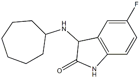 3-(cycloheptylamino)-5-fluoro-2,3-dihydro-1H-indol-2-one 结构式