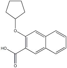 3-(cyclopentyloxy)naphthalene-2-carboxylic acid 结构式