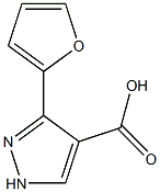 3-(furan-2-yl)-1H-pyrazole-4-carboxylic acid 结构式