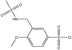 3-(methanesulfonamidomethyl)-4-methoxybenzene-1-sulfonyl chloride 结构式