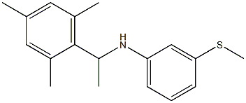 3-(methylsulfanyl)-N-[1-(2,4,6-trimethylphenyl)ethyl]aniline 结构式