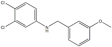 3,4-dichloro-N-[(3-methoxyphenyl)methyl]aniline 结构式