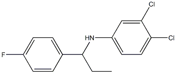 3,4-dichloro-N-[1-(4-fluorophenyl)propyl]aniline 结构式