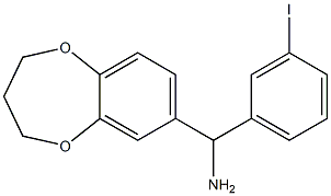 3,4-dihydro-2H-1,5-benzodioxepin-7-yl(3-iodophenyl)methanamine 结构式