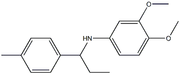 3,4-dimethoxy-N-[1-(4-methylphenyl)propyl]aniline 结构式