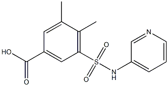 3,4-dimethyl-5-(pyridin-3-ylsulfamoyl)benzoic acid 结构式