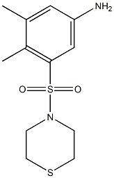 3,4-dimethyl-5-(thiomorpholine-4-sulfonyl)aniline 结构式