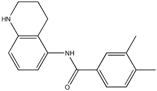 3,4-dimethyl-N-(1,2,3,4-tetrahydroquinolin-5-yl)benzamide 结构式