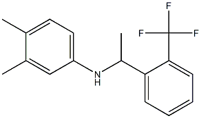3,4-dimethyl-N-{1-[2-(trifluoromethyl)phenyl]ethyl}aniline 结构式