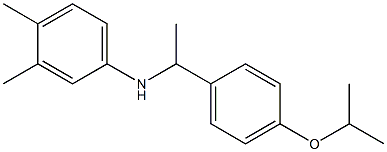 3,4-dimethyl-N-{1-[4-(propan-2-yloxy)phenyl]ethyl}aniline 结构式
