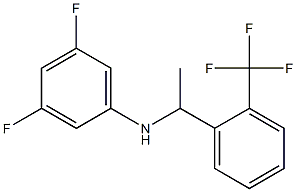 3,5-difluoro-N-{1-[2-(trifluoromethyl)phenyl]ethyl}aniline 结构式