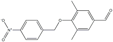 3,5-dimethyl-4-[(4-nitrophenyl)methoxy]benzaldehyde 结构式