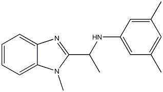 3,5-dimethyl-N-[1-(1-methyl-1H-1,3-benzodiazol-2-yl)ethyl]aniline 结构式