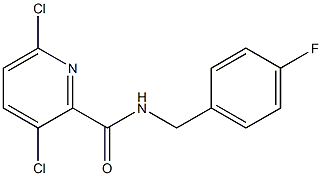 3,6-dichloro-N-[(4-fluorophenyl)methyl]pyridine-2-carboxamide 结构式