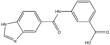 3-[(1H-benzimidazol-5-ylcarbonyl)amino]benzoic acid 结构式