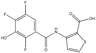 3-[(2,4,5-trifluoro-3-hydroxybenzene)amido]thiophene-2-carboxylic acid 结构式