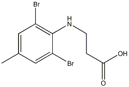 3-[(2,6-dibromo-4-methylphenyl)amino]propanoic acid 结构式