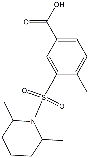 3-[(2,6-dimethylpiperidine-1-)sulfonyl]-4-methylbenzoic acid 结构式