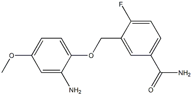 3-[(2-amino-4-methoxyphenoxy)methyl]-4-fluorobenzamide 结构式