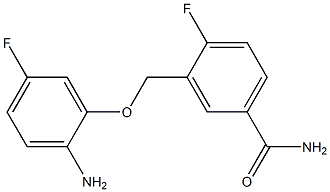 3-[(2-amino-5-fluorophenoxy)methyl]-4-fluorobenzamide 结构式