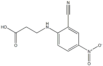 3-[(2-cyano-4-nitrophenyl)amino]propanoic acid 结构式