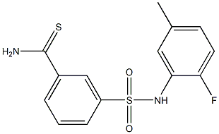 3-[(2-fluoro-5-methylphenyl)sulfamoyl]benzene-1-carbothioamide 结构式