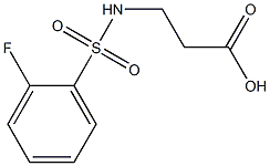 3-[(2-fluorobenzene)sulfonamido]propanoic acid 结构式