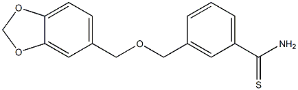 3-[(2H-1,3-benzodioxol-5-ylmethoxy)methyl]benzene-1-carbothioamide 结构式