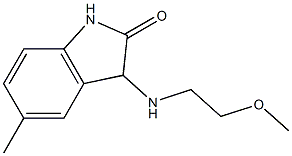 3-[(2-methoxyethyl)amino]-5-methyl-2,3-dihydro-1H-indol-2-one 结构式