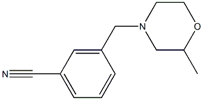 3-[(2-methylmorpholin-4-yl)methyl]benzonitrile 结构式