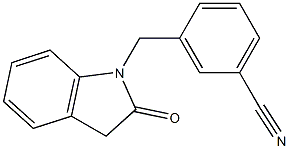 3-[(2-oxo-2,3-dihydro-1H-indol-1-yl)methyl]benzonitrile 结构式