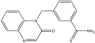3-[(2-oxoquinoxalin-1(2H)-yl)methyl]benzenecarbothioamide 结构式