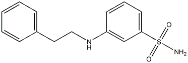 3-[(2-phenylethyl)amino]benzene-1-sulfonamide 结构式