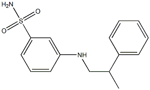 3-[(2-phenylpropyl)amino]benzene-1-sulfonamide 结构式