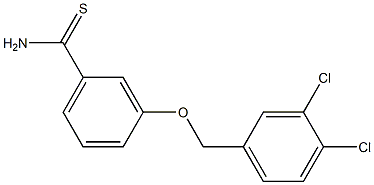 3-[(3,4-dichlorophenyl)methoxy]benzene-1-carbothioamide 结构式