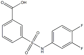 3-[(3,4-difluorophenyl)sulfamoyl]benzoic acid 结构式