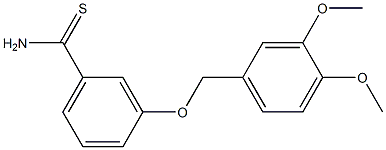 3-[(3,4-dimethoxyphenyl)methoxy]benzene-1-carbothioamide 结构式