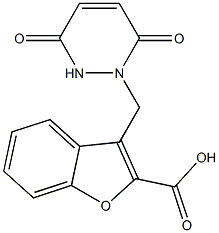 3-[(3,6-dioxo-1,2,3,6-tetrahydropyridazin-1-yl)methyl]-1-benzofuran-2-carboxylic acid 结构式