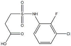 3-[(3-chloro-2-fluorophenyl)sulfamoyl]propanoic acid 结构式