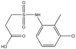 3-[(3-chloro-2-methylphenyl)sulfamoyl]propanoic acid 结构式