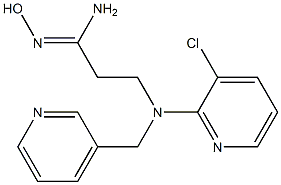 3-[(3-chloropyridin-2-yl)(pyridin-3-ylmethyl)amino]-N'-hydroxypropanimidamide 结构式