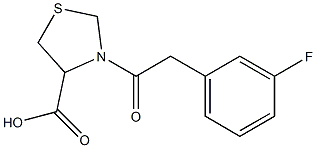 3-[(3-fluorophenyl)acetyl]-1,3-thiazolidine-4-carboxylic acid 结构式