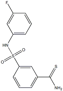 3-[(3-fluorophenyl)sulfamoyl]benzene-1-carbothioamide 结构式