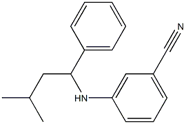 3-[(3-methyl-1-phenylbutyl)amino]benzonitrile 结构式