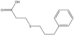 3-[(3-phenylpropyl)thio]propanoic acid 结构式